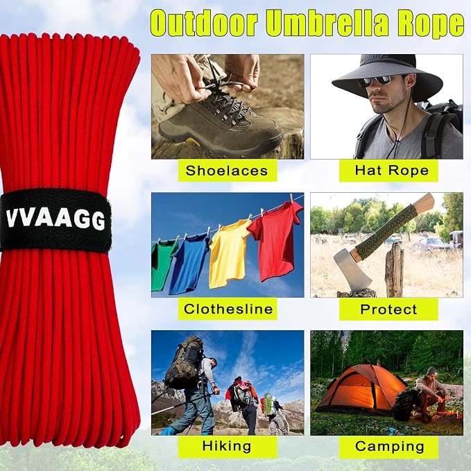 VVAAGG 1000 Paracord Rope, 50ft 12 Strand Parachute Cord - Image 6