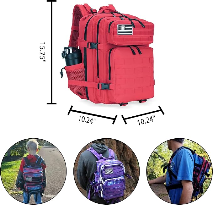 Lovelinks21 25L Military Tactical Backpack Small Assault Pack Molle Daypack - Image 3