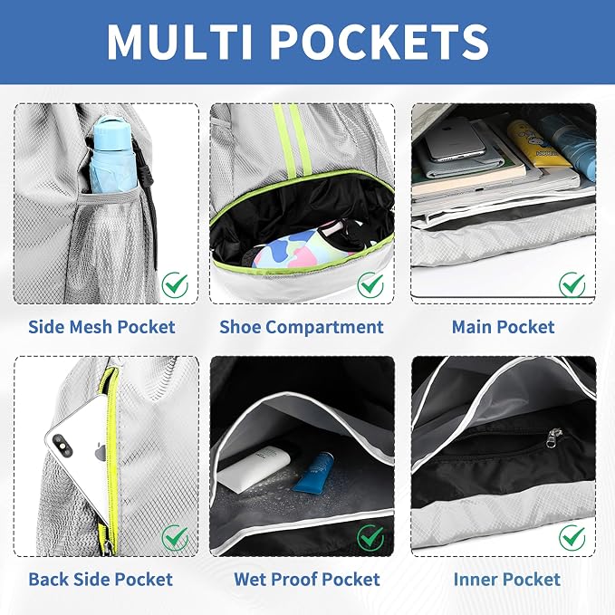 JELUTAR Drawstring Backpack Gym Bag - Image 4