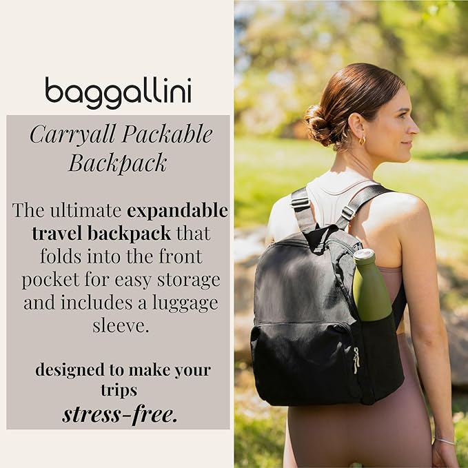 Carryall Packable Lightweight Travel Backpack 14x11" Folding Compact Nylon - Image 3