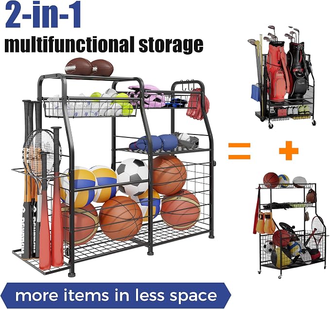Garage Sports Equipment Organizer - Image 4