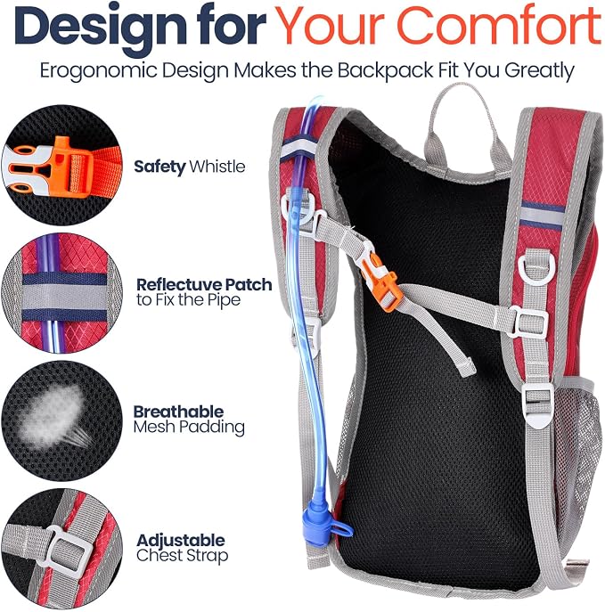 Shinylin 2 Pcs Kids Hydration Backpack - Image 3