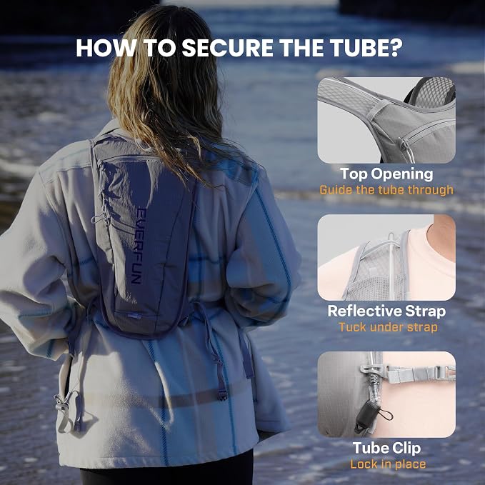 EVERFUN Hydration Backpack Running Vest Small Hiking Water Backpack - Image 7