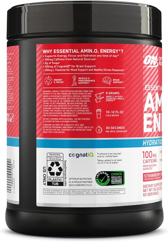 Optimum Nutrition Amino Energy Powder Plus Focus, - Image 11
