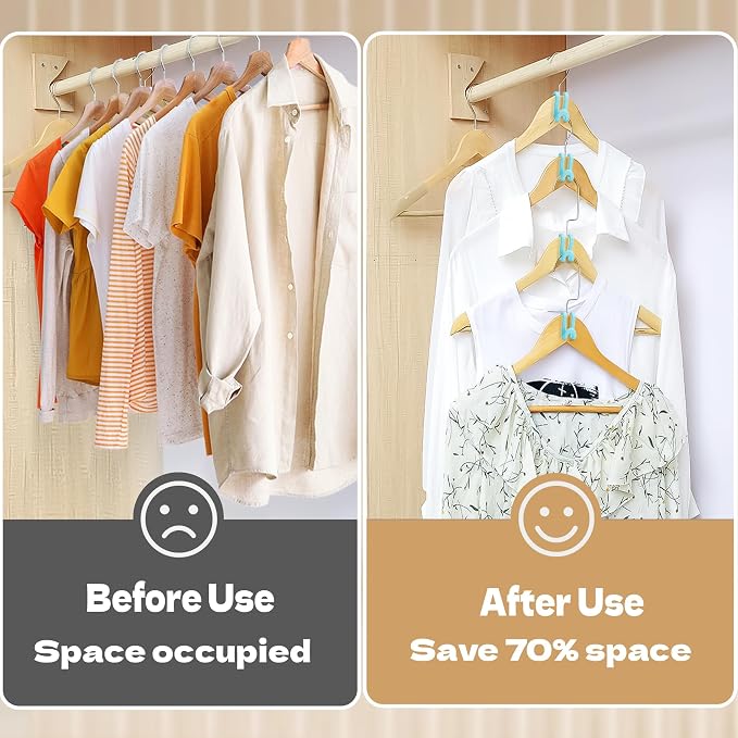 Mlici Hangers Hooks Space Saver, 60 Pack Clothes Connector Hooks, Clothes - Image 2