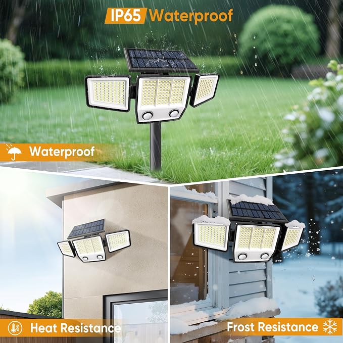 MDCMDCM Solar Motion Sensor Outdoor Lights Waterproof - Image 5