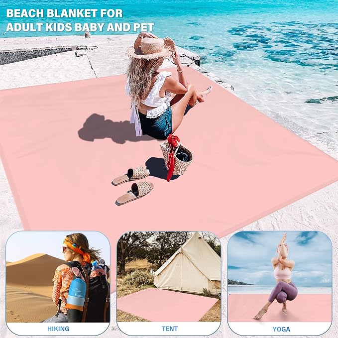 Famstar Beach Blanket Oversized Extra Large 10'X 9', Waterproof Sandproof Beach - Image 3