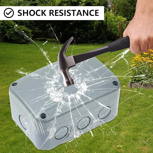 IP66 Weatherproof Electrical Project Boxes in Grey, Nineleaf PVC/ABS Plastic - Image 3
