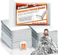 20-Pack Emergency Thermal Blankets, Heavy Duty Mylar Space Blanket by DLOUBLEIY