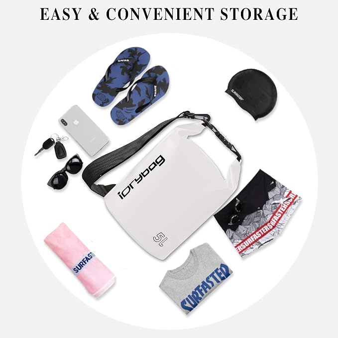IDRYBAG Dry Bag for Kayaking Waterproof 2L/5L/10L/15L/20L, Small Dry Sack - Image 4
