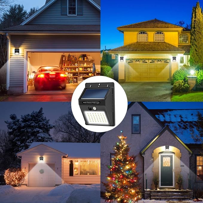SEZAC Solar Lights Outdoor, Solar Security Lights Solar Motion Sensor Lights - Image 6