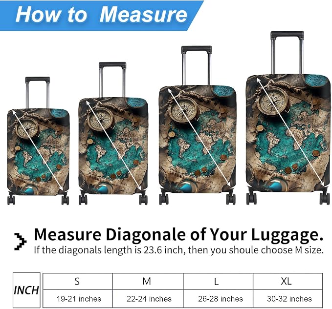 Luggage Cover Protector for 30-32 Inch Suitcases, TSA Approved Elastic Travel - Image 2