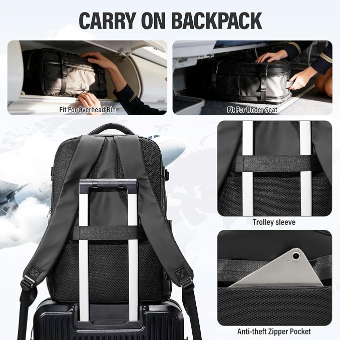 Vacuum Backpack Travel with Pump, Water Resistant Airbag Travel Backpack - Image 5