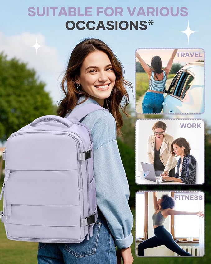 coofay Travel Backpack Carry On Flight Aapproved Personal Item Travel Bag - Image 8