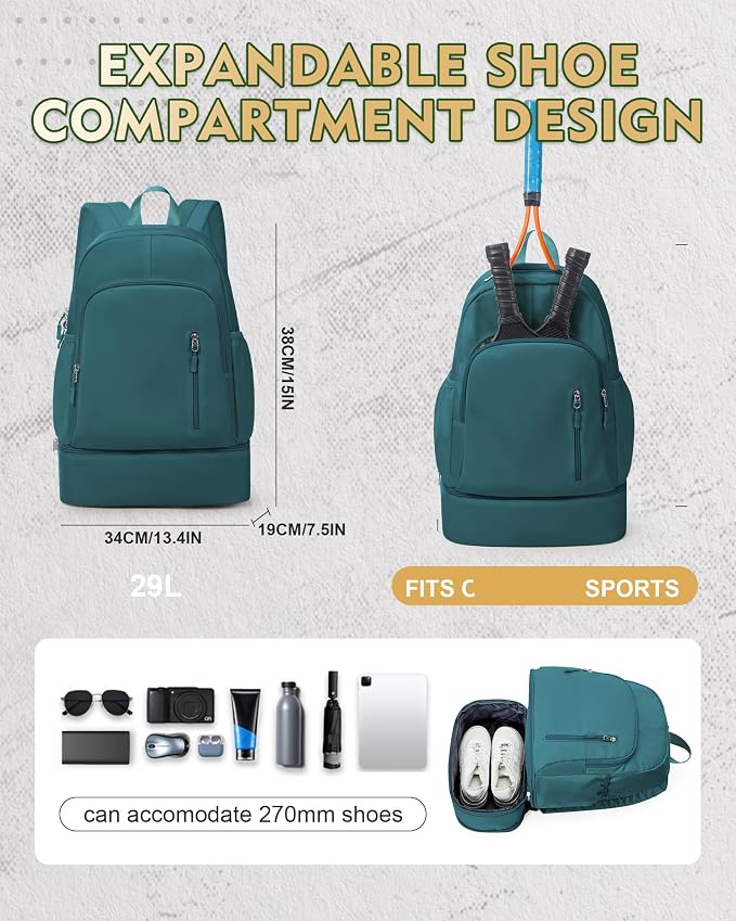 Gym Backpack for Women Men, Lightweight Gym Bag - Image 3