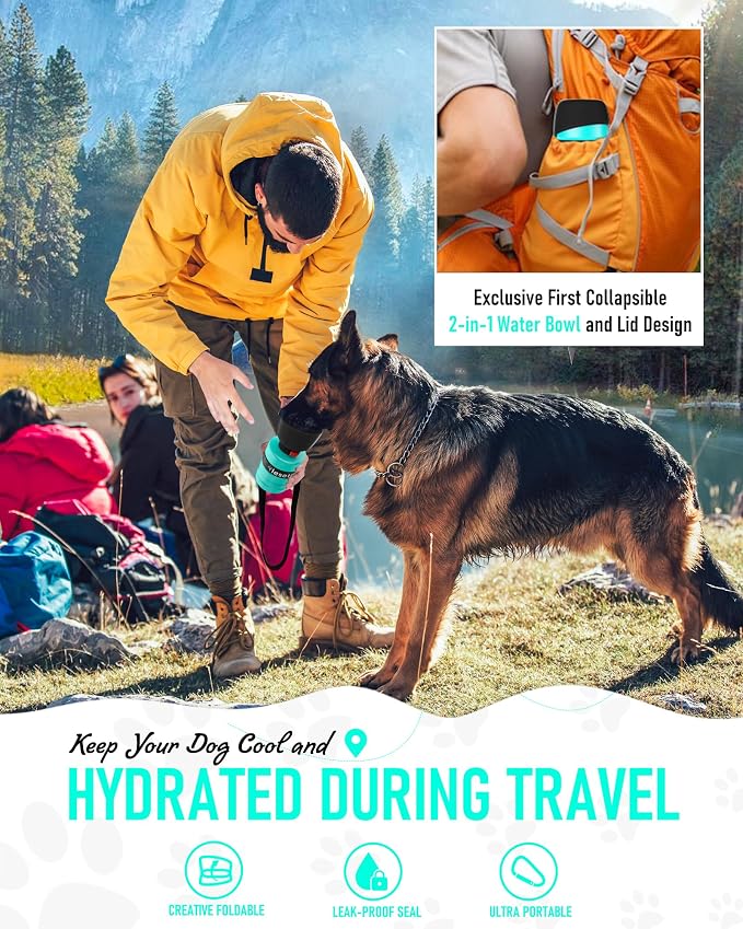 lesotc Dog Water Bottle, Portable Water Dispenser - Image 6
