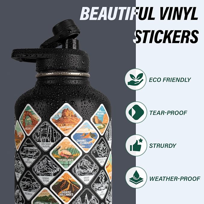 DYSANKY National Parks Water Bottle – 64 oz Insulated Stainless Steel Bottle - Image 4