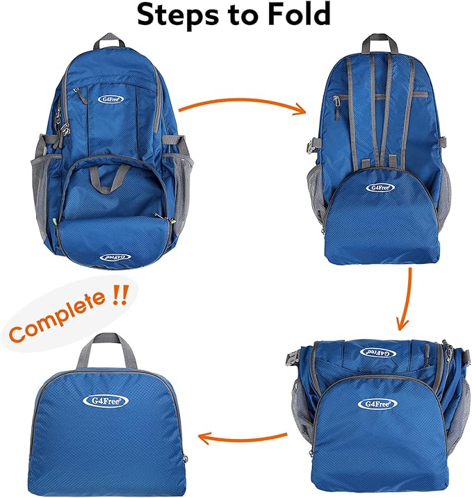 G4Free 40L Lightweight Packable Hiking Backpack, Waterproof Travel Daypack - Image 6