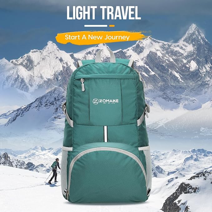 ZOMAKE Lightweight Packable Backpack 35L, Light Foldable Backpacks Water - Image 7