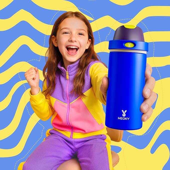 18 oz Insulated Water Bottle for Kids: Meoky Stainless Steel Water Bottle - Image 2
