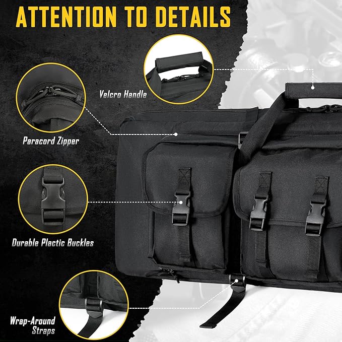 DULCE DOM 32/36/42/48/52 inch Double Rifle Case Soft Gun Bag - Image 3