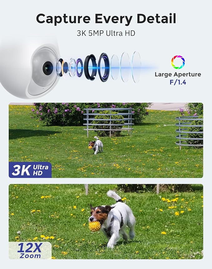 Hugolog 3K 5MP Light Bulb Security Cameras Wireless Outdoor-2.4GHz Cameras - Image 2