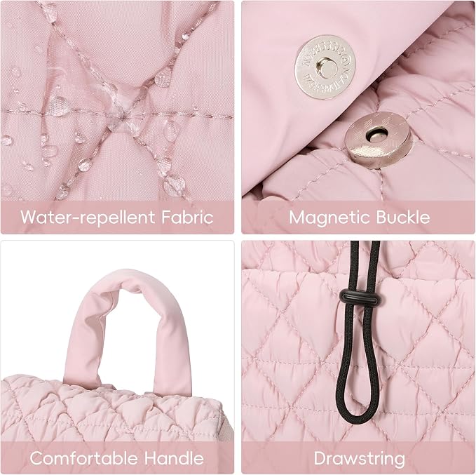 CLUCI Puffy Quilted Backpack Purse - Image 5