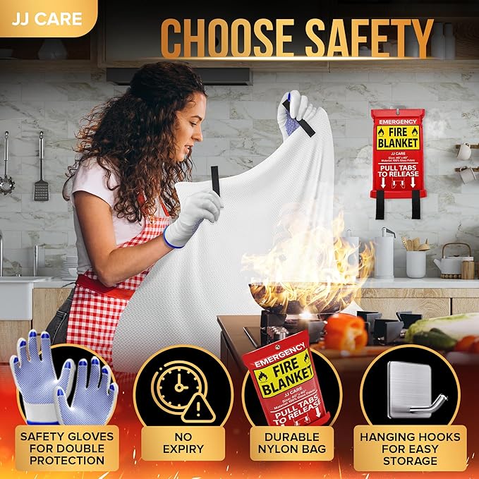 JJ CARE Fire Blanket – 10 Packs - Image 4