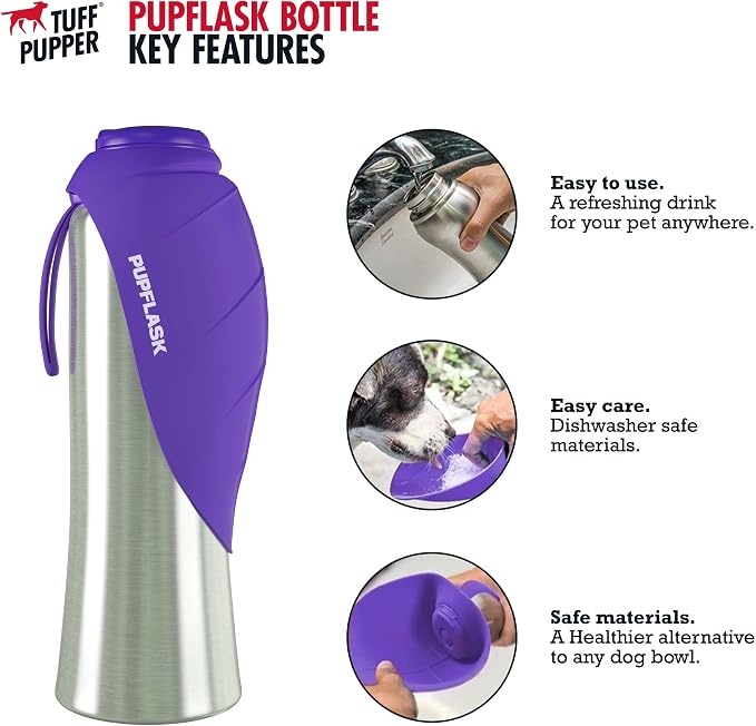 PupFlask Large Dog Water Bottle | 27 or 40 OZ Stainless Steel | Convenient Dog - Image 2