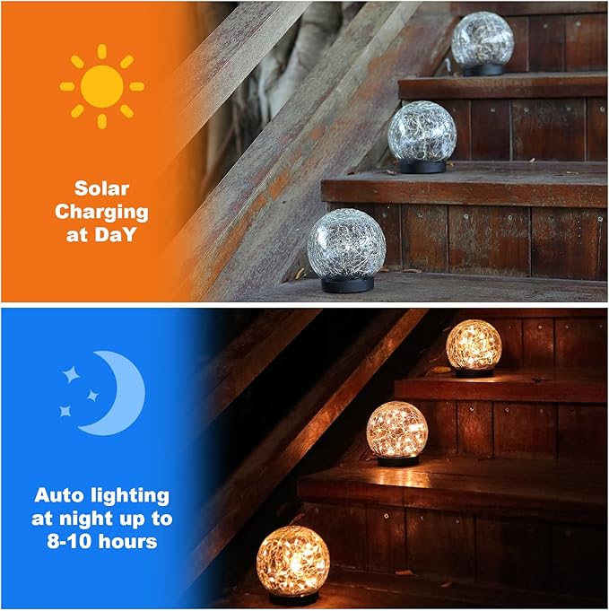 MLKNK Solar Globe Lights Outdoor Waterproof-Solar Balls-Solar Garden Lights-Orbs - Image 6