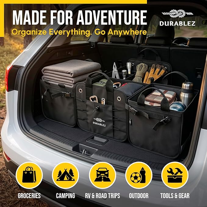 Trunk Organizer 5-Section Modular XL Car Storage System – Extra Large Cargo - Image 4