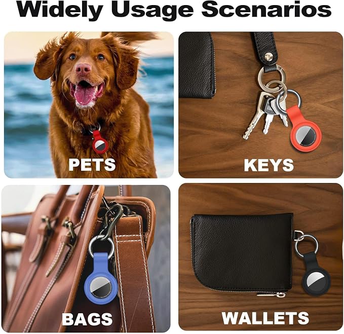 Linsaner Case for AirTag 2nd Gen & 1st Gen, Silicone Holder Keychain Key Ring - Image 4