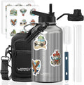 64oz Insulated Water Bottle, BPA Free&Leak Proof, Half Gallon Stainless Steel by Watersy