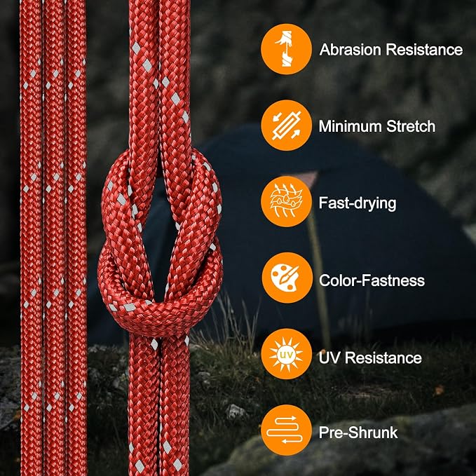850Ib Reflective Paracord Rope, 50/100/200/500/1000ft 4MM 11 Strand Cords - Image 5
