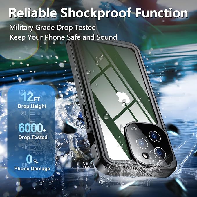 SPIDERCASE for iPhone 13 Pro Case Waterproof, Built-in Lens & Screen Protector - Image 2
