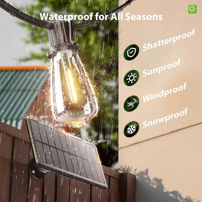 KYY 54FT Solar String Lights Outdoor Waterproof - Image 4