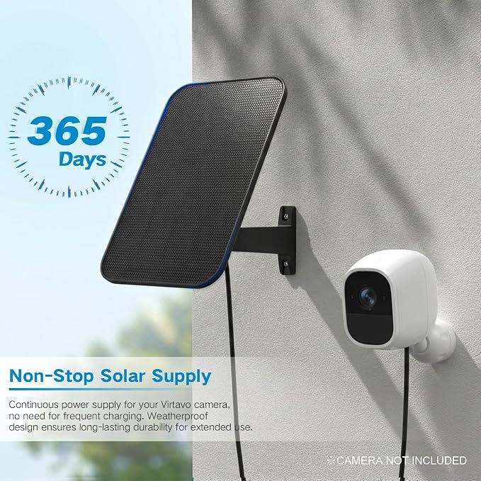 VIRTAVO 3.2W Solar Panel for Security Camera Compatible - Image 7