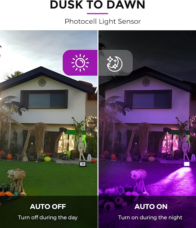 L LOHAS LED Purple Christmas Halloween Flood Light Outdoor,  - Image 2