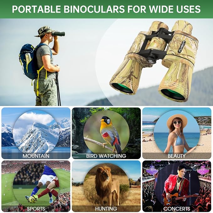 20x50 High Powered Binoculars for Adults, Waterproof Binoculars - Image 6