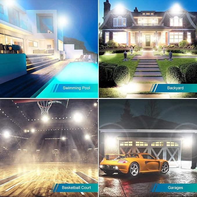 YANYCN 2 Pack 500W LED Flood Light Outdoor, 2750W Equivalent Super Bright - Image 7