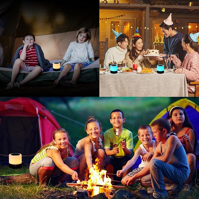 Nursery Night Light for Kids, USB Rechargeable Small Desk Lamp, 13 RGB Colors & - Image 7