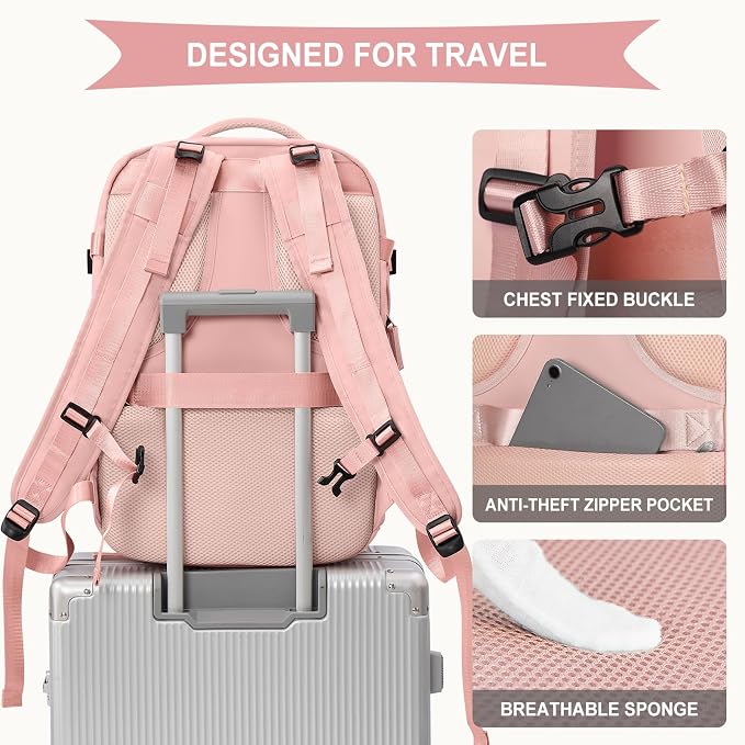 coowoz Large Travel Backpack For Women Men, Carry On Backpack, Hiking Backpack - Image 8