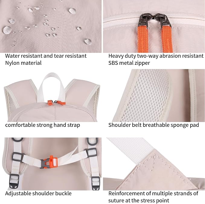 FENGDONG 35L Lightweight Foldable Waterproof Packable Travel Small Hiking - Image 4