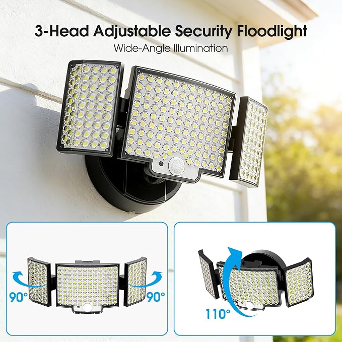 Motion Sensor Outdoor Light Hardwired, 45W 7500LM Security Flood Lights Motion - Image 8