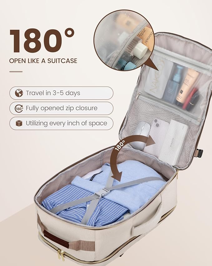 LOVEVOOK Travel Backpack for Women & Men 40L, Airline Approved Carry On - Image 2