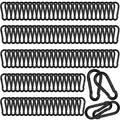 200 PCS 2'' Spring Snap Hook Carabiner, M5 3/16 Inch Galvanized Black Steel by HANDRERLEE