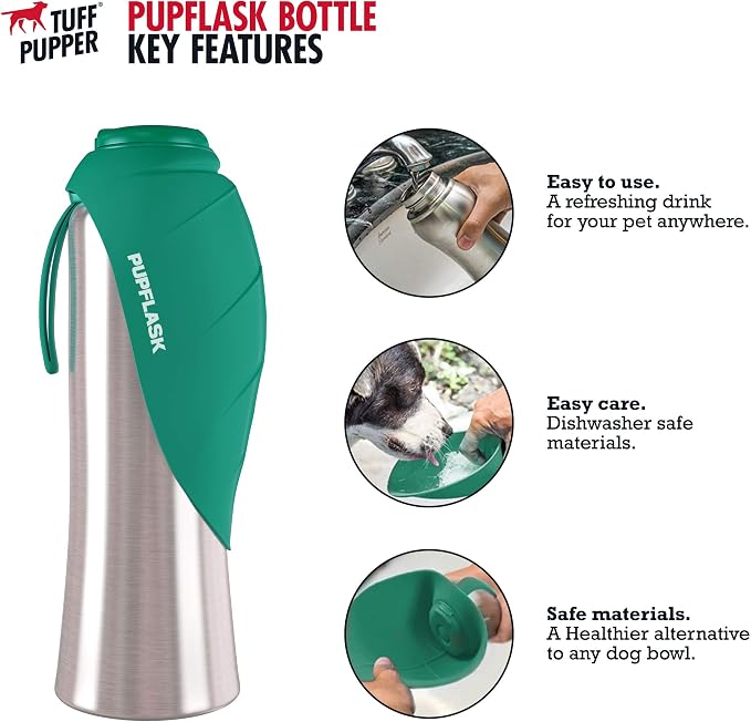 PupFlask Large Dog Water Bottle | 27 or 40 OZ Stainless Steel | Convenient Dog - Image 2
