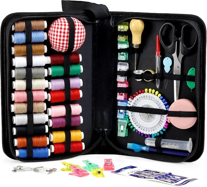PLANTIONAL Heavy Duty Sewing Kit: 120pcs Needle and Thread Kit 20 Color by PLANTIONAL