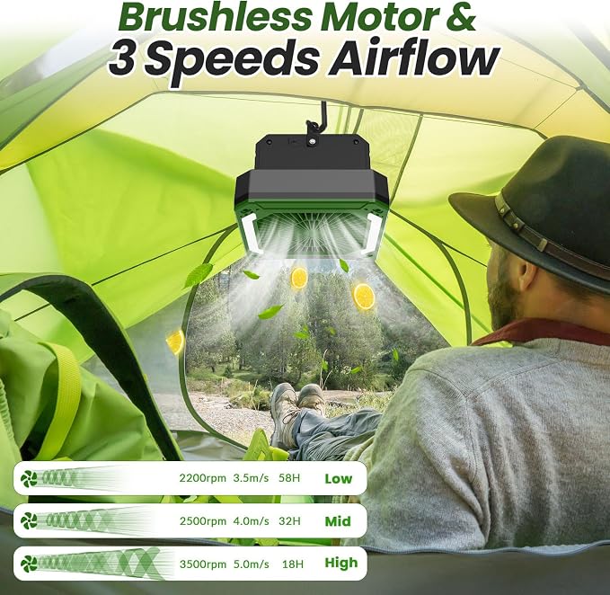 20000mAh Portable Fan Rechargeable - Image 2