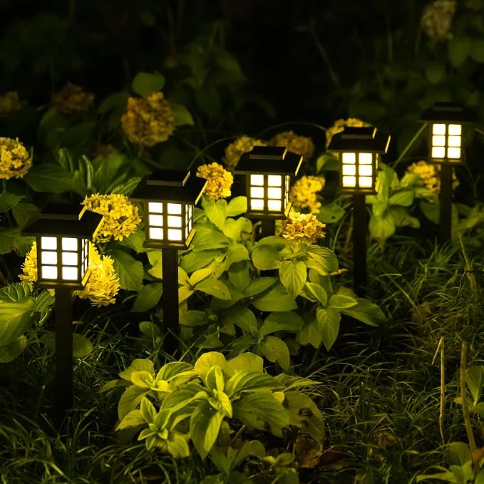 SOLPEX Solar Outdoor Lights, 12 Pack Solar Path Lights, Walkway Lights Outdoor - Image 4